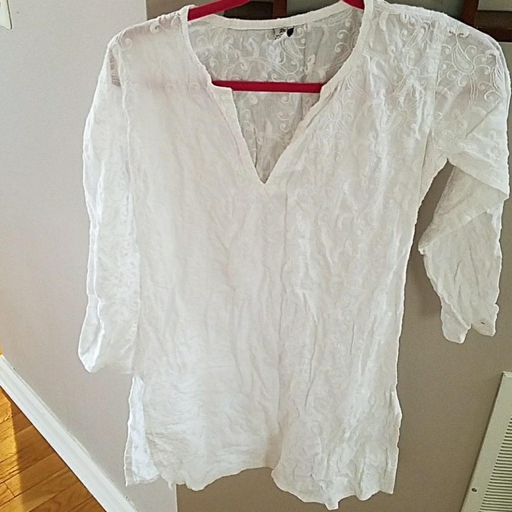 White Beach Coverup